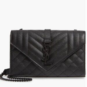 Saint Laurent Black Quilted Shoulder Bag